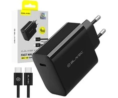 Blavec Wall charger BC-8 GaN4 – Type C – PD QC 65W 3A with Type C to Type C cable (TCBC8G4-CB653A+CC) juodos spalvos