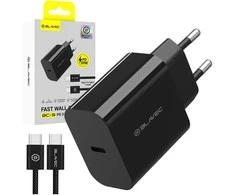 Blavec Wall charger BC-9 – Type C – PD 20W 3A with Type C to Type C cable (TCBC9-CB203A+CC) juodos spalvos