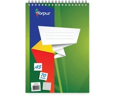 Bloknotas su spirale Forpus, A5/70, langeliais