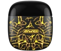 Bluetooth 5.0 TWS ausinės + AWEI Docking Station (T28Pro) juodos spalvos