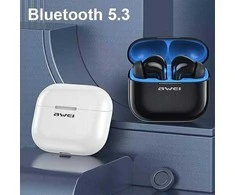 Bluetooth 5.3 Ausinės + AWEI Docking Station (T1Pro) juodos spalvos