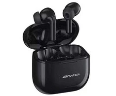 Bluetooth 5.3 Ausinės + AWEI Docking Station (T1Pro) juodos spalvos