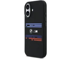 BMW M Silicon Horizontal Line MagSafe dėklas iPhone 17 juodos spalvos