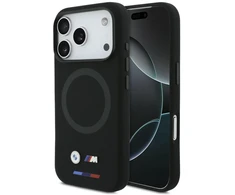 BMW M Silicon Logo MagSafe dėklas Apple iPhone 17 Pro juodos spalvos