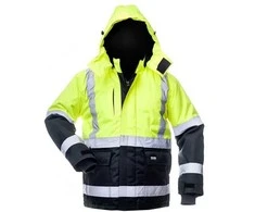 B Safety Darbinė striukė Baltic Canvas, mėlyna/geltona, XXXL dydis