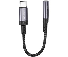 Borofone Adapteris BV24 Graceful - Typ C į jack 3,5mm - pilkos spalvos