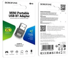 Bluetooth adapteris Borofone DH8 Bluetooth 5.1 juodas
