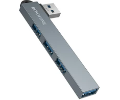Borofone Adapteris HUB FH1 4 in 1 – USB to 3xUSB 2.0 + USB 3.0 – pillows spalvos
