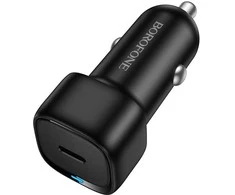 Borofone automobilinis įkroviklis BZ34A Cloud – Type C – PD 20W juodos spalvos