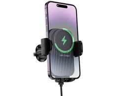 Borofone automobilinis laikiklis BH221 Path with induction charging to air vent juodos spalvos