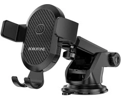 Borofone automobilinis laikiklis BH39 Amazing Bay with suction cup juodos spalvos