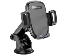 Borofone automobilinis laikiklis BH53 Windy with windshield mount juodos spalvos