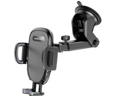 Borofone automobilinis laikiklis BH53 Windy with windshield mount juodos spalvos