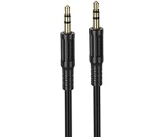 Borofone Cable AUX BL25 Nice – jack 3,5mm to jack 3,5mm – 1 metre juodos spalvos
