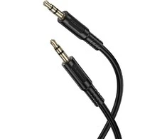 Borofone Cable AUX BL25 Nice – jack 3,5mm to jack 3,5mm – 1 metre juodos spalvos