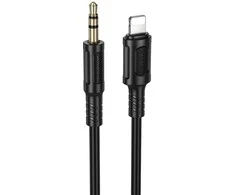 Borofone Cable AUX BL25 Nice – Lightning to jack 3,5mm – 1 metre juodos spalvos