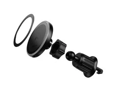 „Borofone BH224 Flash“ automobilinis laikiklis, magnetinis su indukciniu įkrovimu, skirtas ventiliacijos angai, juodas