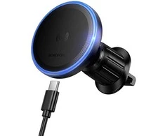 Borofone Car holder BH224 Flash magnetic with induction charging to air vent juodas