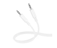 Oem Borofone Kabelis BL21 Lemon – jack 3,5mm į jack 3,5mm – 1 metras baltos spalvos