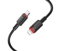 Borofone kabelis BX110 Beneficio – USB į Lightning – 2,4A 1 metras juodos spalvos