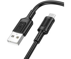 Borofone Kabelis BX111 Feliz – USB į Micro USB – 2,4A 1 metras juodos spalvos
