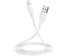 Borofone kabelis BX18 Optimal – USB į Lightning – 2A 1 metras baltos spalvos