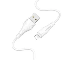 Oem Borofone kabelis BX18 Optimal – USB į Lightning – 2A 1 metras baltos spalvos