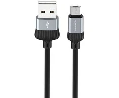 USB kabelis BOROFONE BX28 Dignity microUSB pilkas 1m