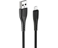 Oem Borofone Kabelis BX37 Wieldy – USB į Micro USB – 1 metras juodos spalvos