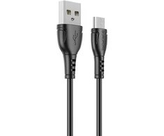 Oem Borofone Kabelis BX51 Triumph – USB į Micro USB – 2,4A 1 metras juodos spalvos