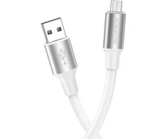 Oem Borofone Kabelis BX82 Bountiful – USB į Micro USB – 2,4A 1 metras baltos spalvos