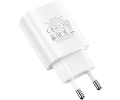 Borofone Laidinis įkroviklis BN1 Innovative – USB – 2,1A su USB į Type C baltos spalvos