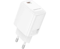 Oem Borofone laidinis įkroviklis BN28 Fuente – Type C – PD 30W baltos spalvos
