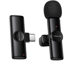 Borofone Lavalier wireless microphone BFK16 Winner Type C juodas
