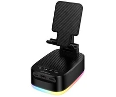 Borofone Nešiojama kolonėlė Bluetooth BR200 Marea 3 in 1 with holder and 1500mAh power bank juodas