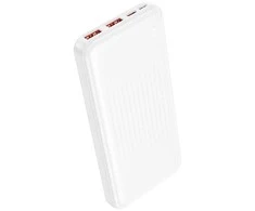 Oem Borofone Power Bank 10000mAh BJ80 Clever – 2xUSB + Type C – QC 3.0 22,5W PD 20W baltos spalvos