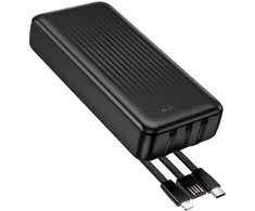 Oem Borofone Power Bank 20000mAh BJ79A Clever – USB – with Type C and Lightning cables juodos spalvos