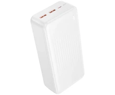 Borofone Power Bank 30000mAh BJ80B Clever – 2xUSB + Type C – QC 3.0 22,5W PD 20W baltos spalvos