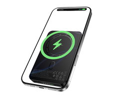 Borofone Power Bank 5000mAh BJ82 Dawn – USB – magnetic with induction charging juodos spalvos