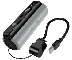 Borofone Power Bank 5000mAh BJ87 Star – Typ C – with flashlight juodos spalvos