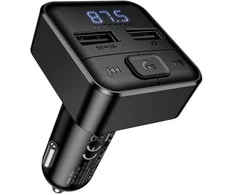 Borofone Transmitter FM BC63 Selecto MP3, Bluetooth – 2xUSB – juodos spalvos