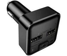 Borofone Transmitter FM BC63 Selecto MP3, Bluetooth – 2xUSB – juodos spalvos