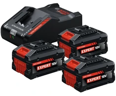 BOSCH AKUMULIATORIUS 18V 8,0Ah EXPERT 3vnt. + ĮKROVIKLIS EXAL18V-160