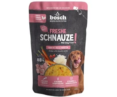 BOSCH Freshe Schnauze su vištiena, ryžiais ir morkomis mono – drėgnas pašaras šunims – 250g