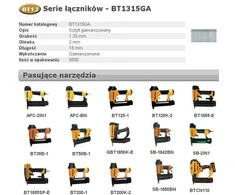 BOSTITCH SZTYFTY BT13 15mm 5000 vnt.