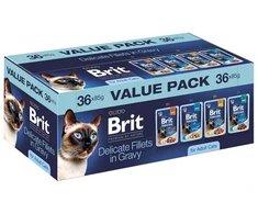 BRIT Premium by Nature Delicate fillets in gravy Box – šlapias kačių maistas – 36x85g