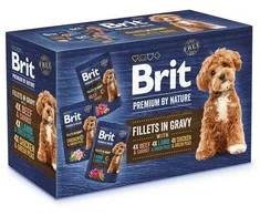 BRIT Premium by Nature Dog Fillets in Gravy Multipack 12x85g šlapias maistas padaže suaugusiems šunims