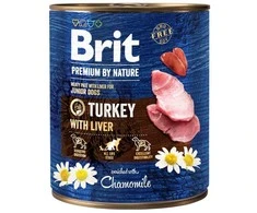 Brit Premium by Nature konservai šunims kalakutiena with Liver 400g