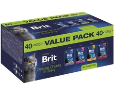 BRIT Premium by Nature Value pack Adult Box – šlapias kačių maistas – 40x100g
