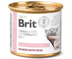 Brit GF Veterinary Diets konservai katėms Hypoallergenic 200g